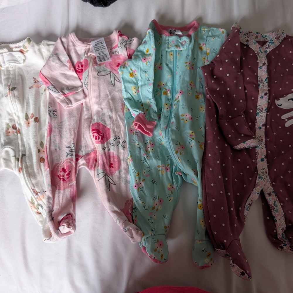 Floral and Polka Dot Kids One Pieces Set
